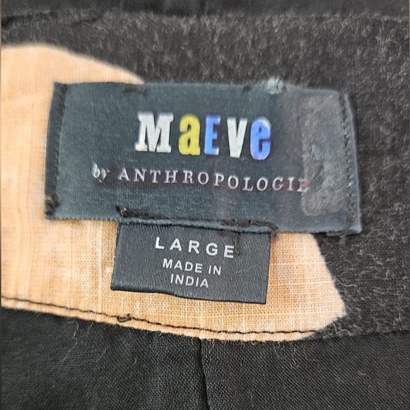 ANTHROPOLOGIE X MAEVE The Cassandra Maxi Dress "OXFORD BLACK CORAL" - Picture 7 of 7